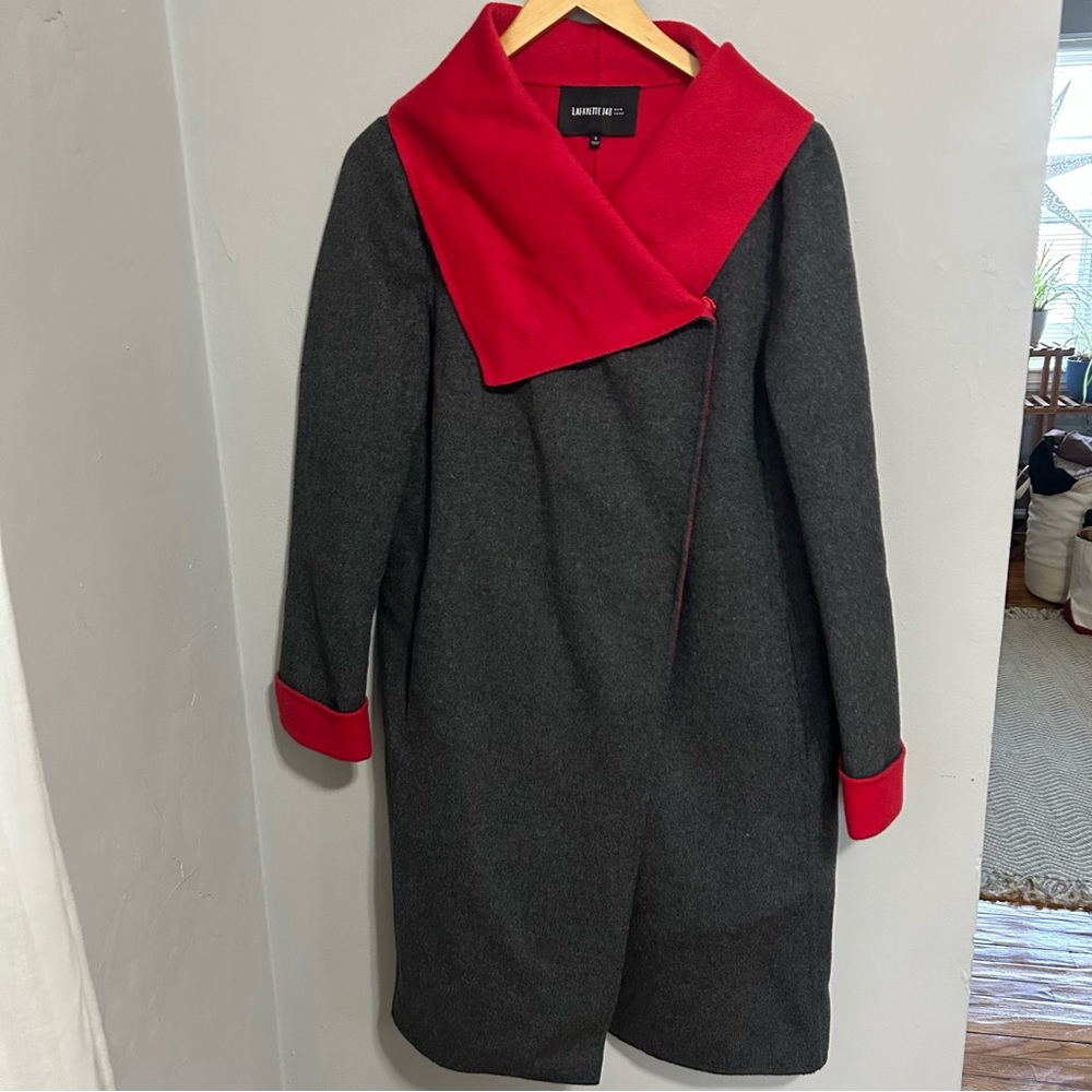 Lafayette148 Jacket Wool and Angora Coat size S